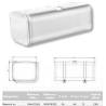 Réservoir G.O Aluminium 230L - Haut 560 x Prof 640 x Long 730