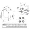 Kit 2 Colliers 2 Supports Ø300 - Version Longue RAL 9005