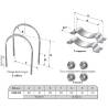 Kit 2 Colliers 2 Supports Ø300 - Version Courte RAL 9005