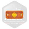 Feu Latéral/Catadioptre Dt/Gh - Orange Ss Support Ss Douille