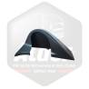 Cache Supérieur Bras Rétro Gh - Version Plastique Gris / Noir