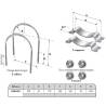 Kit 2 Colliers 2 Supports Ø250 - Version Courte RAL 9005
